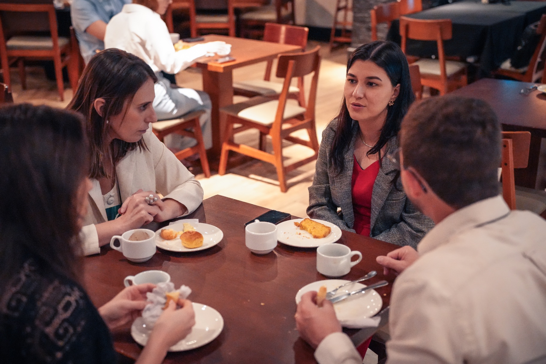 Networking entre founders durante intervalo da imersão S4G.